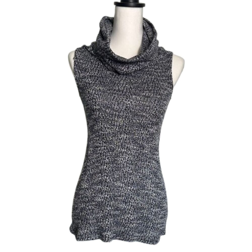 Anthropologie Dolan Left Coast Collection Cowl Neck Tunic Sweater XS Black White